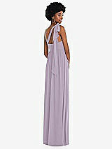 Alt View 3 Thumbnail - Lilac Haze Convertible Tie-Shoulder Empire Waist Maxi Dress