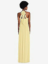 Alt View 5 Thumbnail - Pale Yellow Convertible Tie-Shoulder Empire Waist Maxi Dress