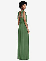 Rear View Thumbnail - Vineyard Green Convertible Tie-Shoulder Empire Waist Maxi Dress
