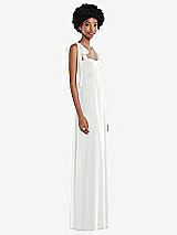 Side View Thumbnail - White Convertible Tie-Shoulder Empire Waist Maxi Dress