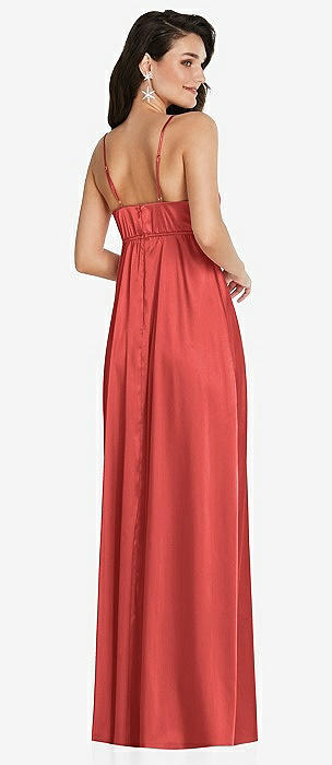 Coral spaghetti strap clearance dress