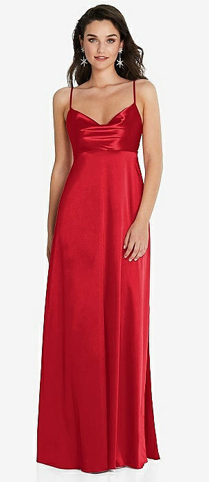 Parisian Red Empire Waist Bridesmaid Dresses