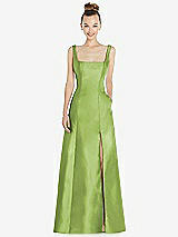 Front View Thumbnail - Mojito Sleeveless Square-Neck Princess Line Gown with Pockets