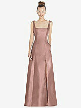 Front View Thumbnail - Neu Nude Sleeveless Square-Neck Princess Line Gown with Pockets