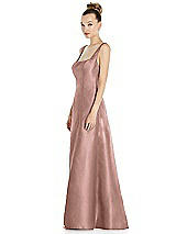 Side View Thumbnail - Neu Nude Sleeveless Square-Neck Princess Line Gown with Pockets