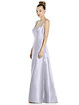 Side View Thumbnail - Silver Dove Sleeveless Square-Neck Princess Line Gown with Pockets