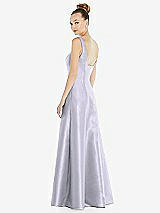 Rear View Thumbnail - Silver Dove Sleeveless Square-Neck Princess Line Gown with Pockets