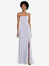 Alt View 1 Thumbnail - Silver Dove Scoop Neck Convertible Tie-Strap Maxi Dress with Front Slit