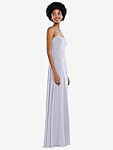 Side View Thumbnail - Silver Dove Scoop Neck Convertible Tie-Strap Maxi Dress with Front Slit
