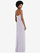 Rear View Thumbnail - Moondance Strapless Sweetheart Maxi Dress with Pleated Front Slit 