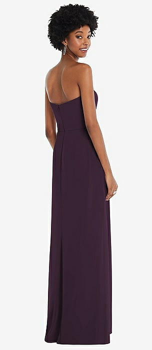 Aubergine bridesmaid cheap dress