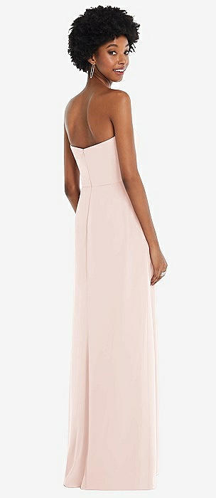 Blush strapless 2024 bridesmaid dresses