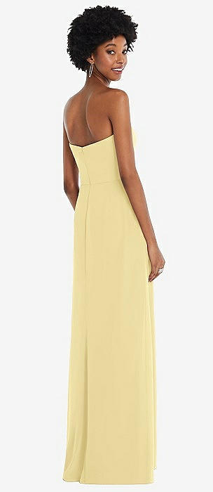 Yellow store strapless dress