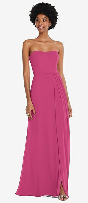 Bcbg strapless crepe clearance gown