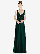 Alt View 1 Thumbnail - Evergreen Convertible Strap Empire Waist Satin Maxi Dress