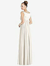 Rear View Thumbnail - Ivory Convertible Strap Empire Waist Satin Maxi Dress