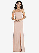 Front View Thumbnail - Cameo Strapless Scoop Back Maxi Dress with Front Slit