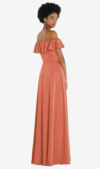 Dessy off the shoulder bridesmaid clearance dress