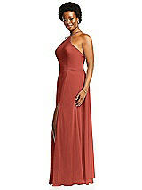 Alt View 2 Thumbnail - Amber Sunset Diamond Halter Maxi Dress with Adjustable Straps
