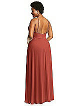 Alt View 3 Thumbnail - Amber Sunset Diamond Halter Maxi Dress with Adjustable Straps