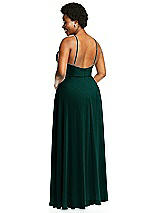 Alt View 3 Thumbnail - Evergreen Diamond Halter Maxi Dress with Adjustable Straps