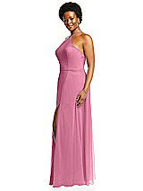 Alt View 2 Thumbnail - Orchid Pink Diamond Halter Maxi Dress with Adjustable Straps