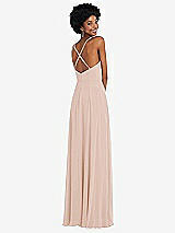Rear View Thumbnail - Cameo Faux Wrap Criss Cross Back Maxi Dress with Adjustable Straps
