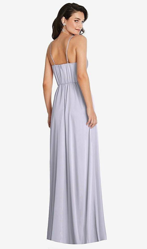 Back View - Silver Dove Cowl-Neck A-Line Maxi Dress with Adjustable Straps