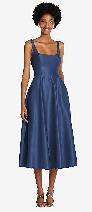 Navy blue sale bridesmaid gown