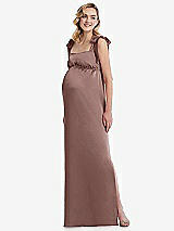Front View Thumbnail - Sienna Flat Tie-Shoulder Empire Waist Maternity Dress