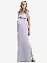 Front View Thumbnail - Silver Dove Flat Tie-Shoulder Empire Waist Maternity Dress