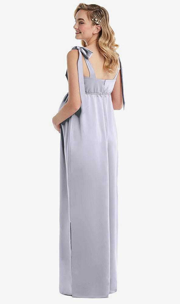 Back View - Silver Dove Flat Tie-Shoulder Empire Waist Maternity Dress
