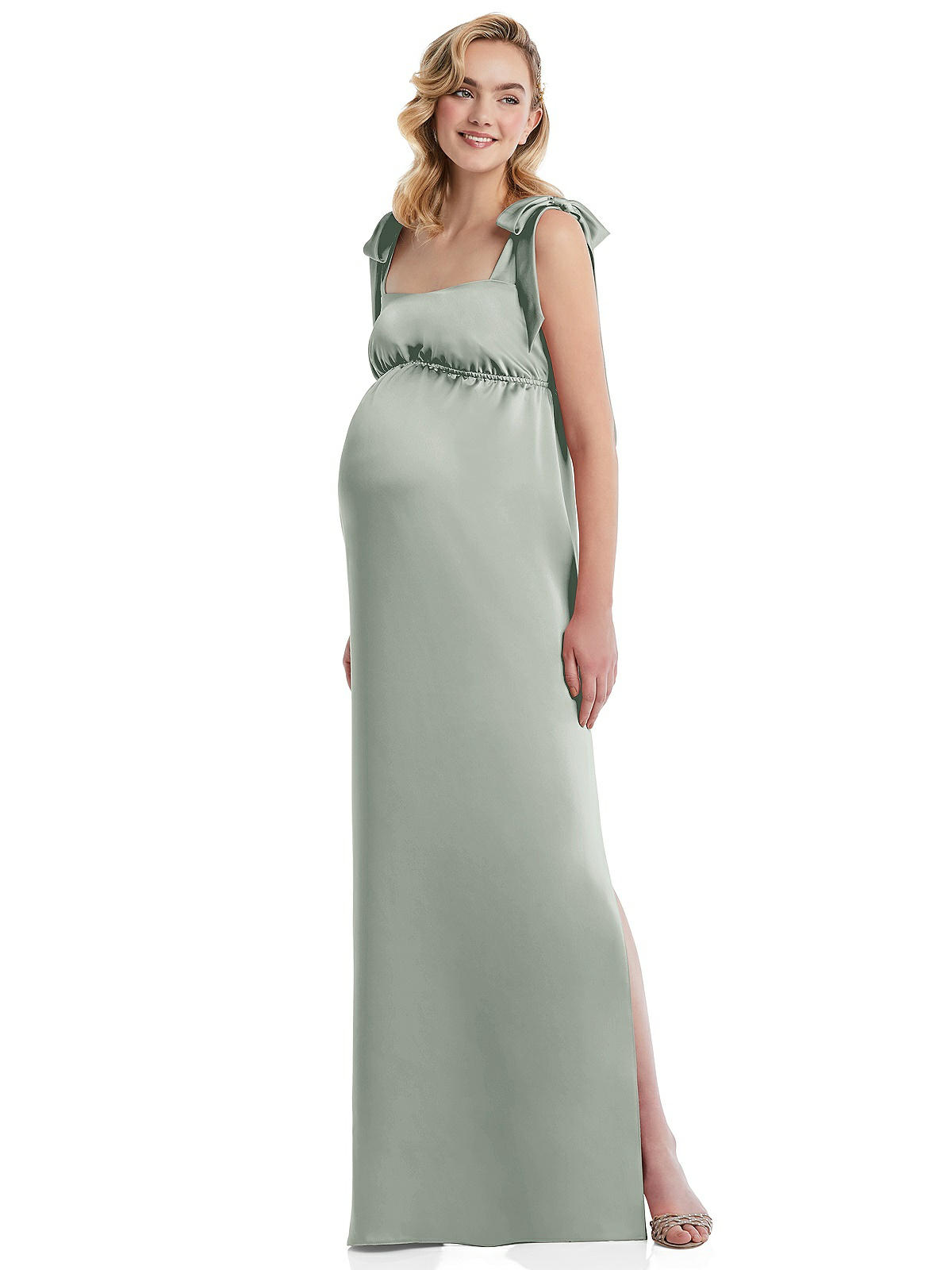 Gray maternity outlet bridesmaid dress