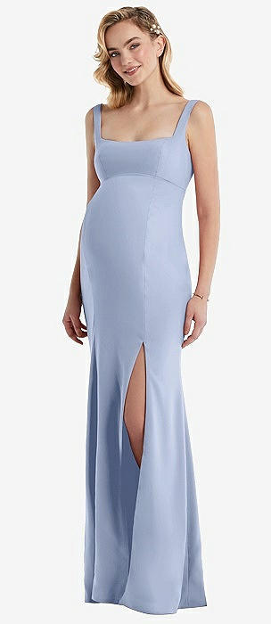 Dusty blue shop maternity bridesmaid dress