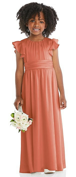 Children's coral best sale bridesmaid dresses