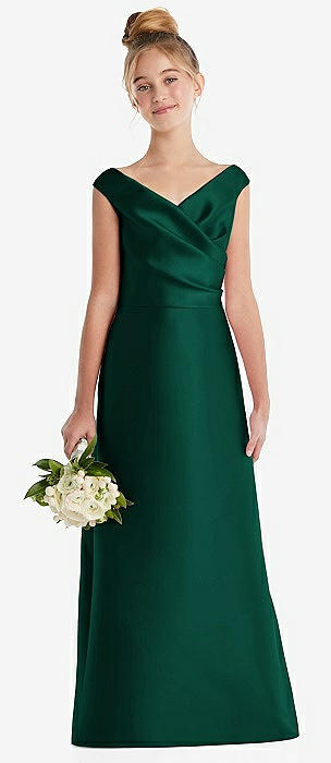 Hunter green 2025 junior bridesmaid dress