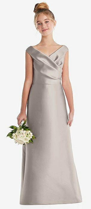 Taupe junior bridesmaid clearance dress