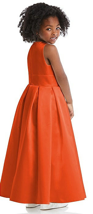 Orange little 2025 girl dresses