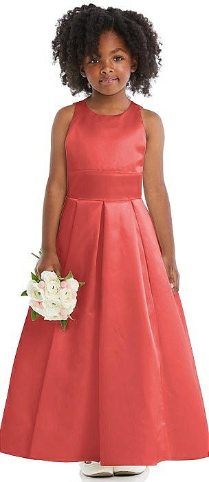 Coral little 2025 girl dresses