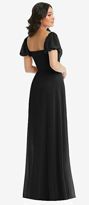 Lux off the shoulder chiffon gown hot sale dessy collection