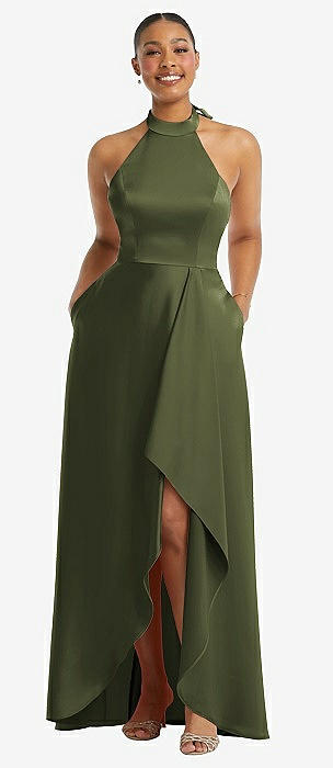 Olive green clearance dress with pockets