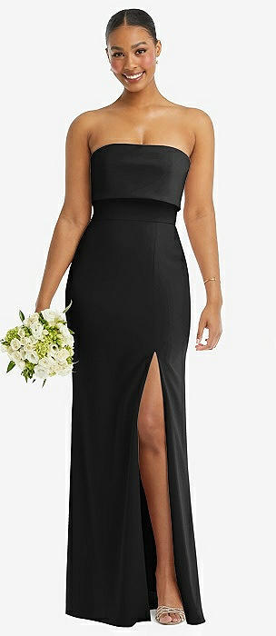 Black strapless sale bridesmaid dresses