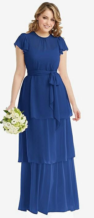 Royal blue dress sales for wedding sponsor