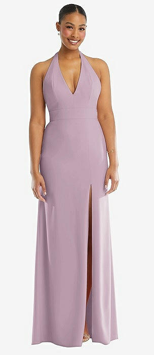 Light purple hot sale halter dress