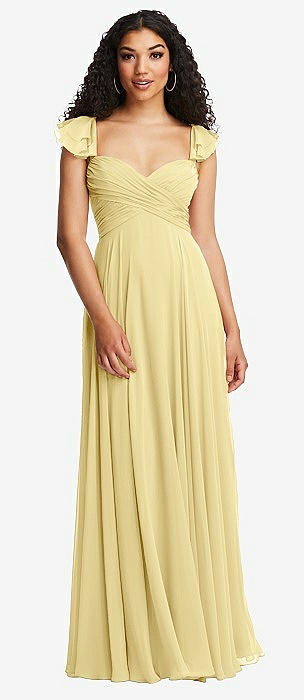 Pastel yellow 2024 plus size dress