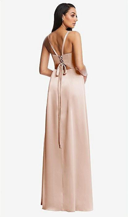 Maya sleeveless sequin bodice maxi dress with cutout and bow back outlet detail