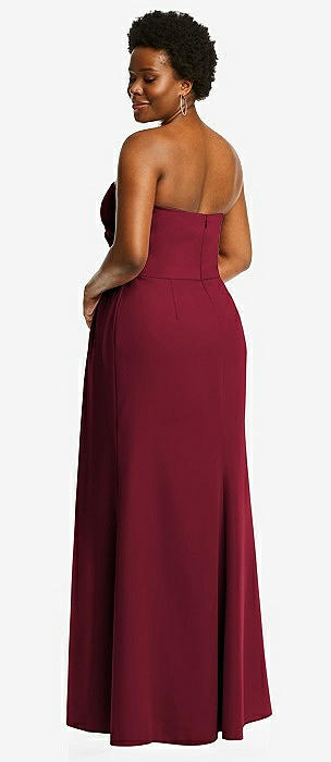 Strapless 2024 maroon dress