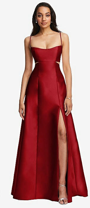 Red Formal Strapless High Slit off the Shoulder Sweetheart Neckline Lo –  KesleyBoutique