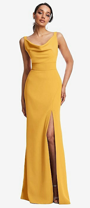 Yellow Halter Bridesmaid Dresses