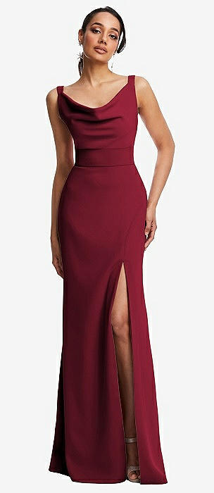 Burgundy crepe shop dress